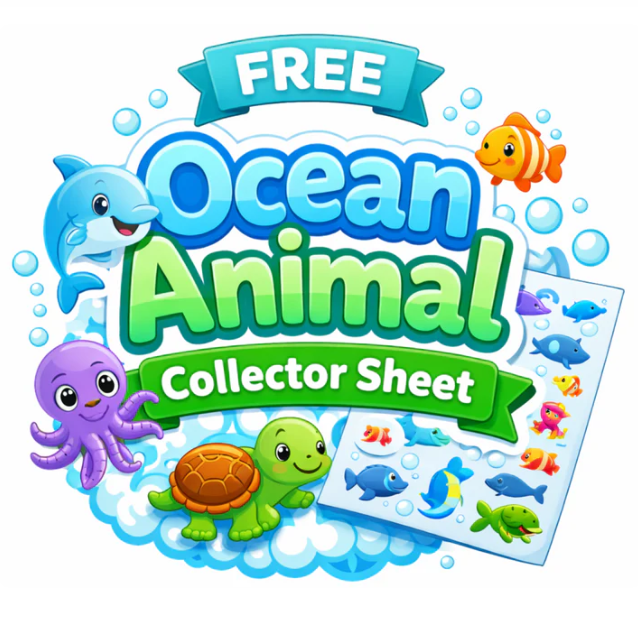 FREE Ocean Animal Collector Sheet